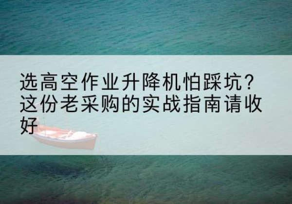朝阳区高空作业升降机厂家推荐-选高空作业升降机怕踩坑？这份老采购的实战指南请收好